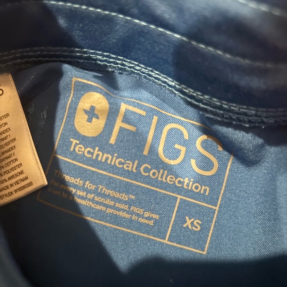 Figs Technical Collection Blue Drawstring Jogger Stretch Scrub Pants XS - Picture 2 of 5